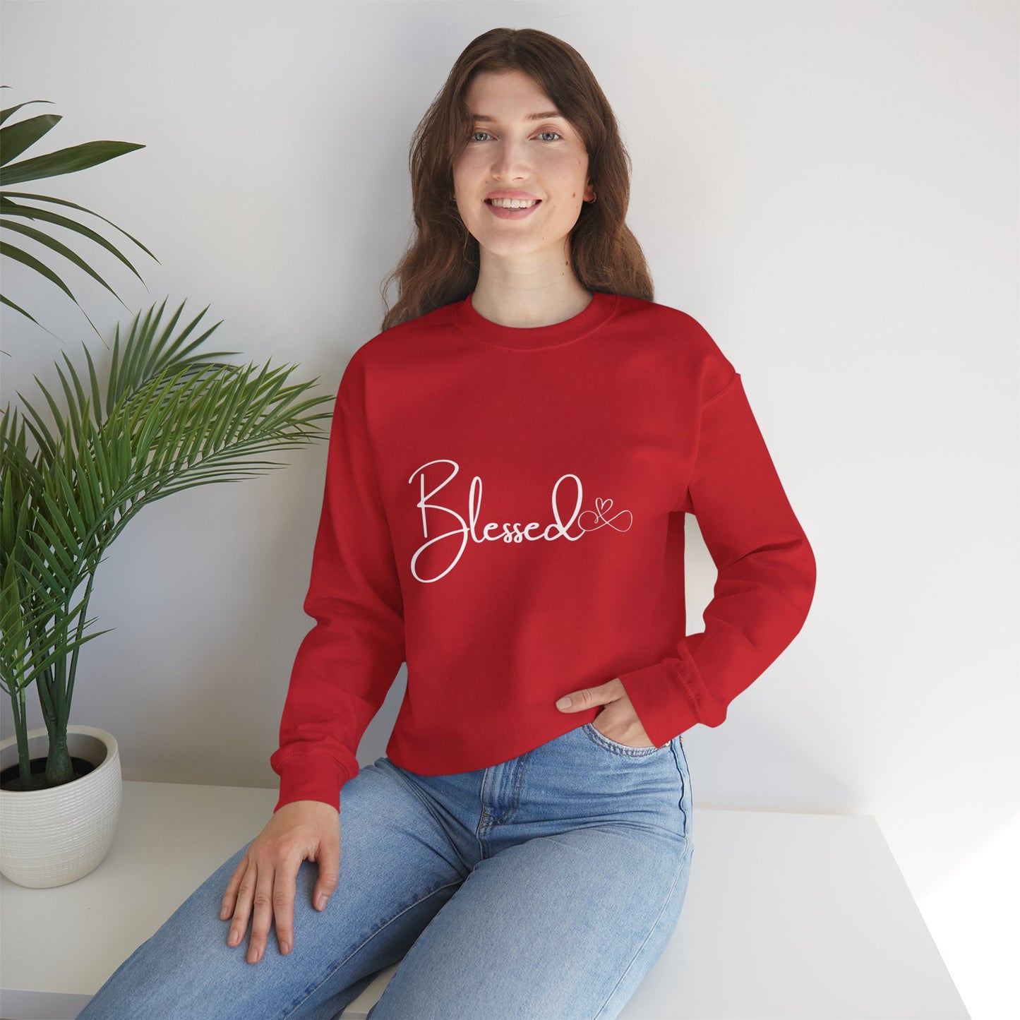 Blessed Crewneck Sweatshirt (Unisex Heavy Blend) Cozy Cotton-Polyester Pullover for All Seasons