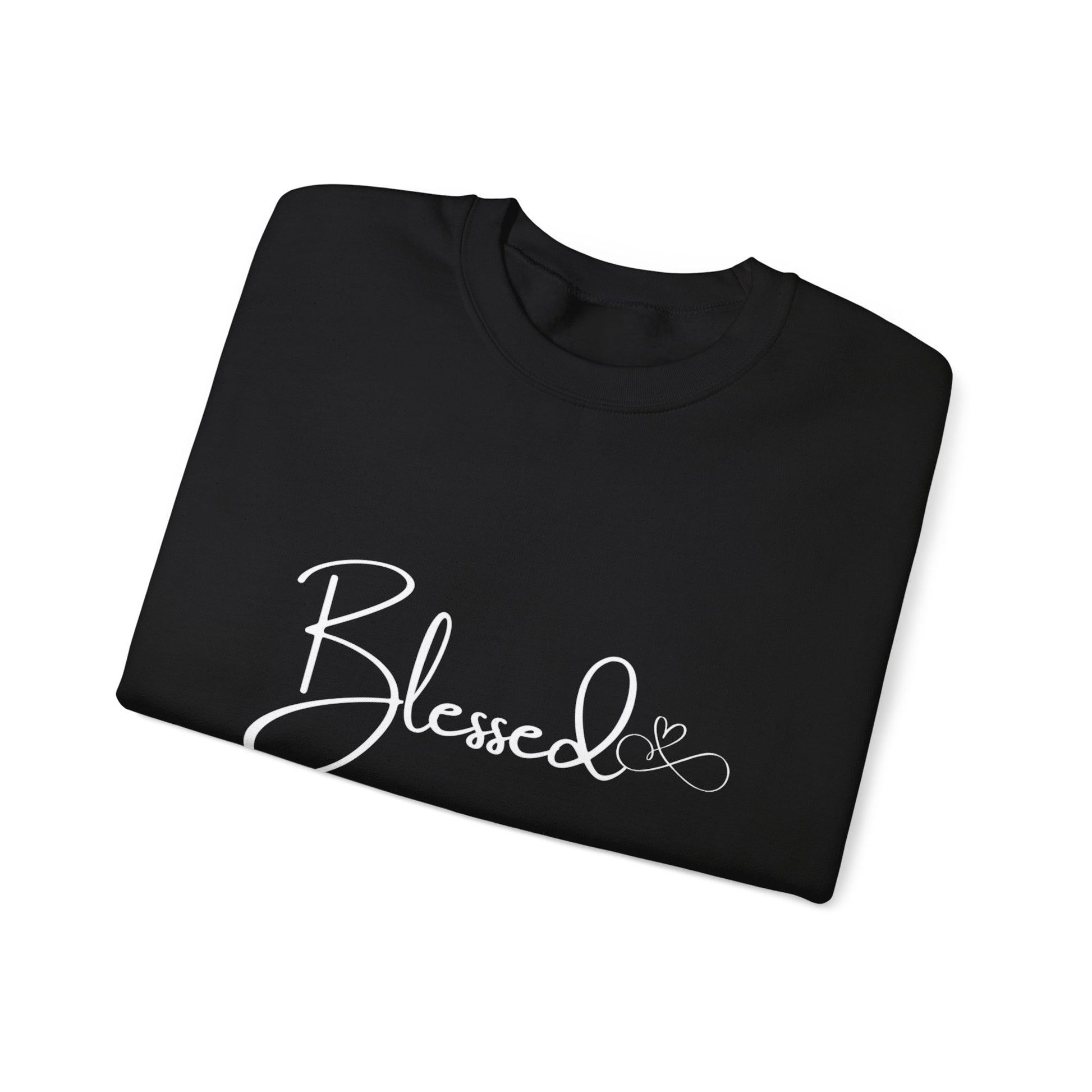 Blessed crewneck sweatshirt cotton-polyester blend all seasons black