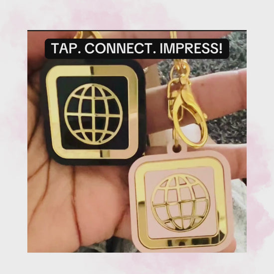 Smart NFC keychain with logo customization for professionals