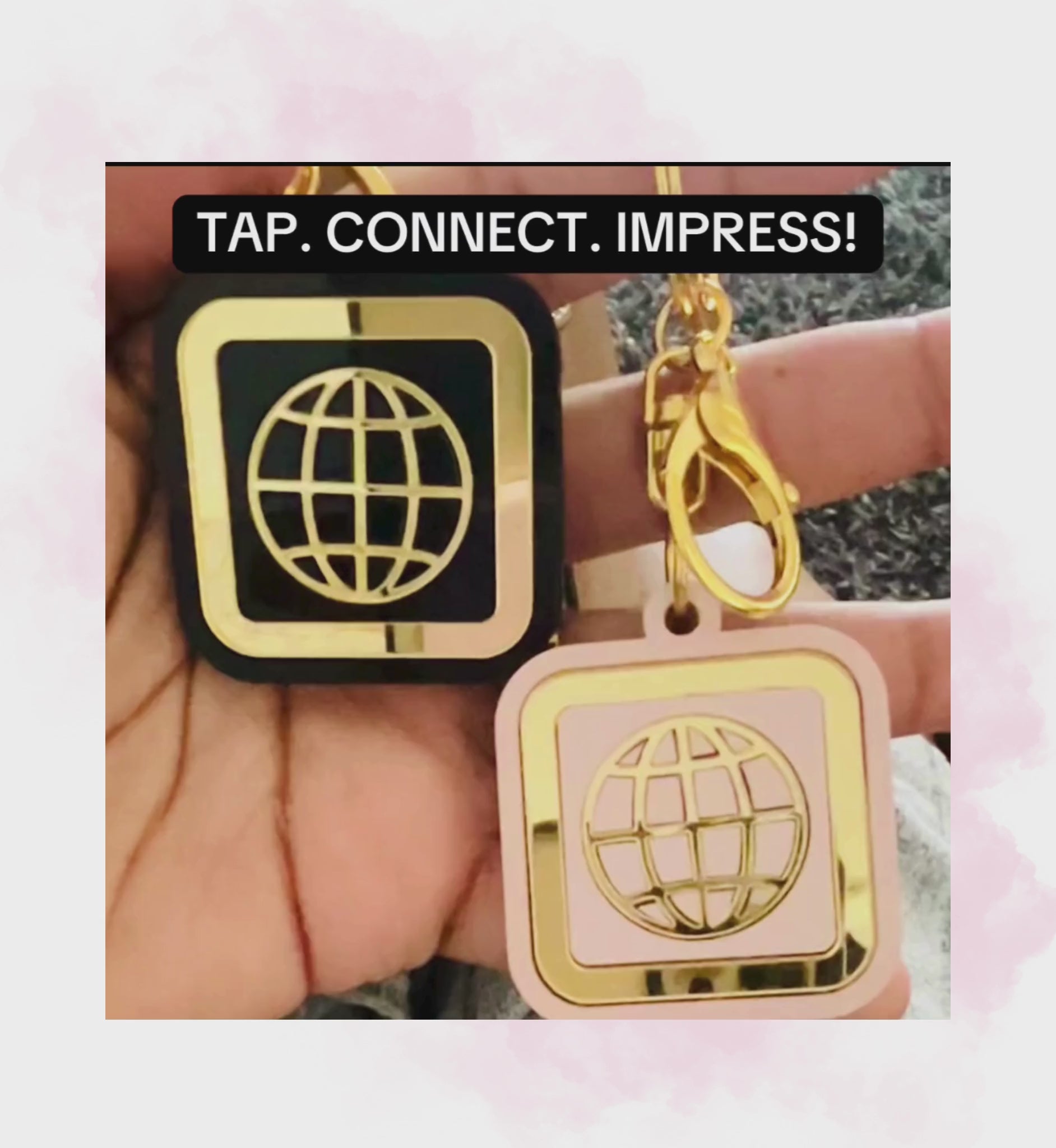 Smart NFC keychain with logo customization for professionals