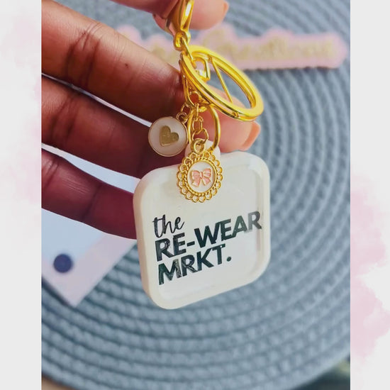 Custom Smart NFC business keychain in gold finish for instant contact sharing